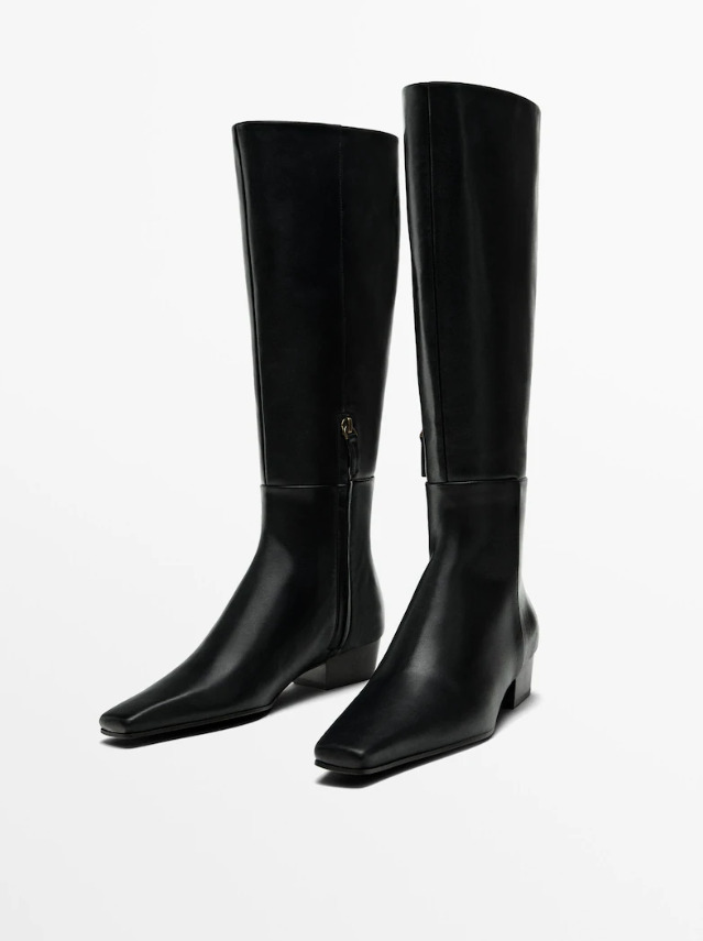 Las botas de punta cuadrada de Massimo Dutti