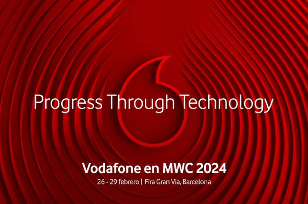 Logo de Vodafone para el Mobile Congress 2024