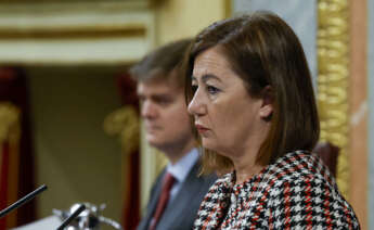 MADRID, 07/02/2024.- La presidenta del Congreso, Francina Armengol durante la sesión de control del Gobierno este miércoles celebrado en el Congreso en un ambiente político marcado por las tractoradas de los agricultores, la tramitación de la ley de Amnistía y la campaña electoral gallega. EFE/JJ Guillén
