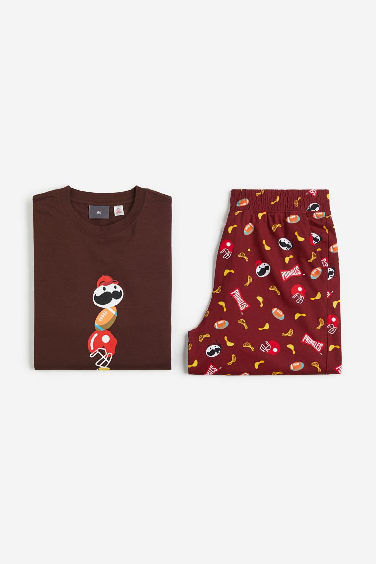 El conjunto de camiseta y pantalón corto de pijama de H&M