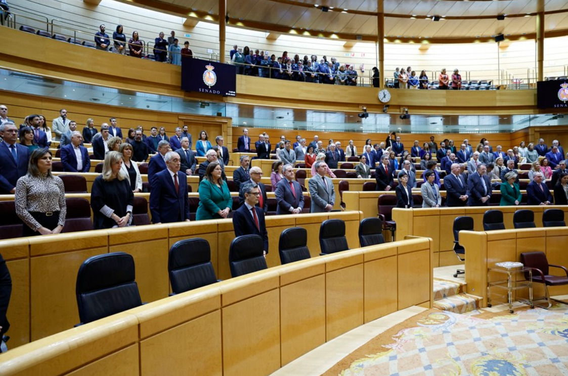 El Senado guarda un minuto de silencio. EFE/ Zipi