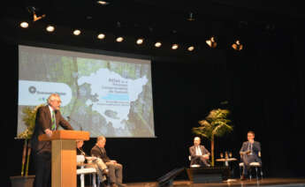 El CEO de Grupo Economía Digital, Juan García, durante la presentación del Atlas de la Empresa Comprometida de Euskadi