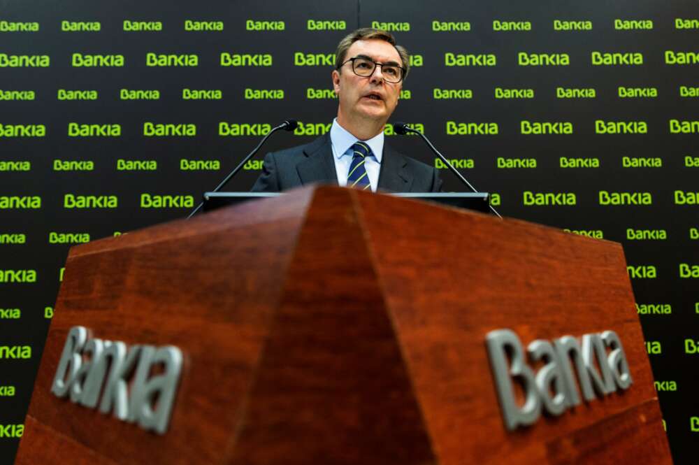José Sevilla en una presentación de resultados de Bankia. EFE