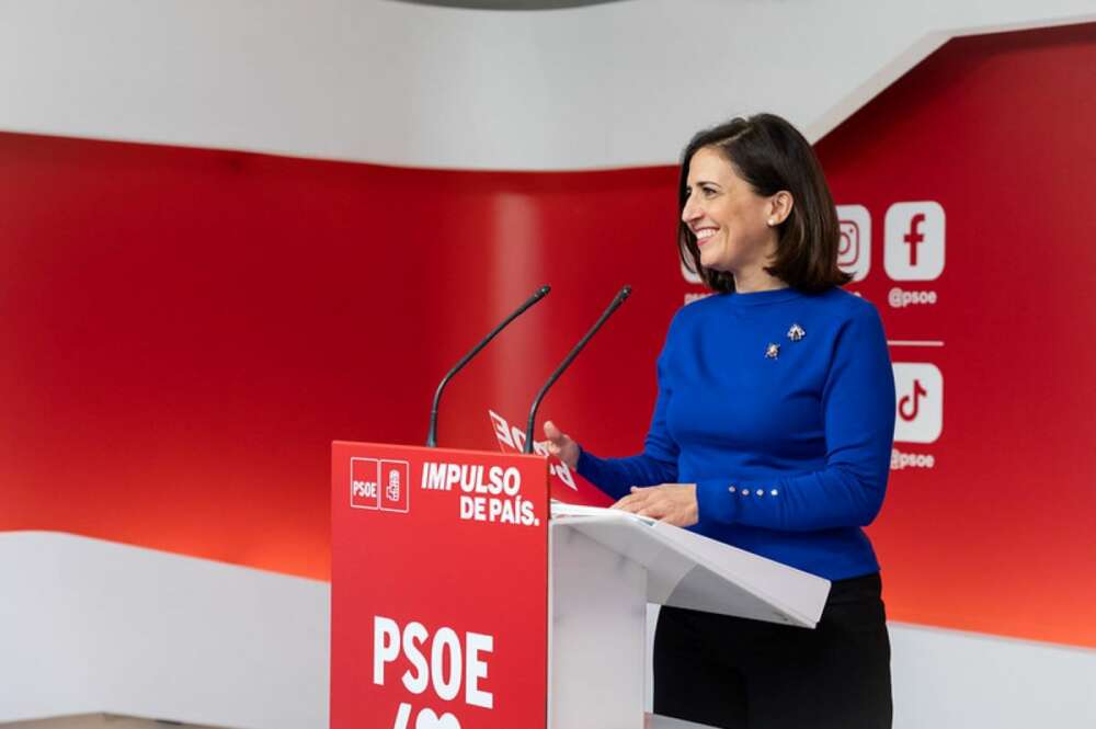Peña en un momento de la rueda de prensa en Ferraz | Foto del PSOE