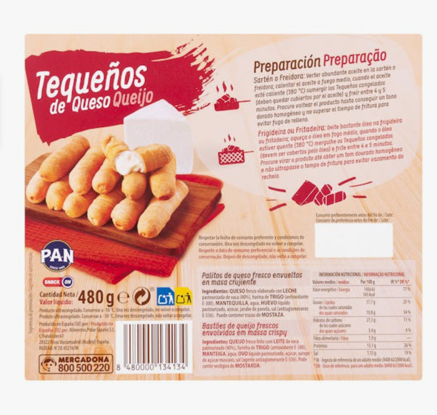 Los tequeños de Mercadona