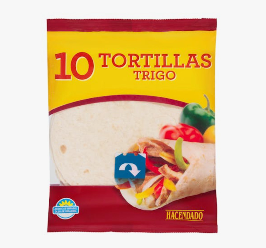 Las tortillas de trigo para fajitas de Mercadona