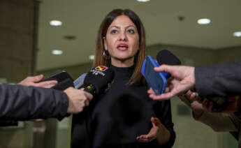 MADRID, 29/01/2024.- La ministra de Infancia y Juventud, Sira Rego, ofrece declaraciones a los medios este lunes tras la Conferencia Sectorial de Infancia y Adolescencia celebrada en Madrid esta tarde. EFE/ Daniel González