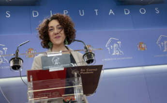 MADRID, 27/02/2024.- La diputada de Sumar Aida Vidal en rueda de prensa posterior a la reunión de la Junta de Portavoces este martes en el Congreso. EFE/ Zipi