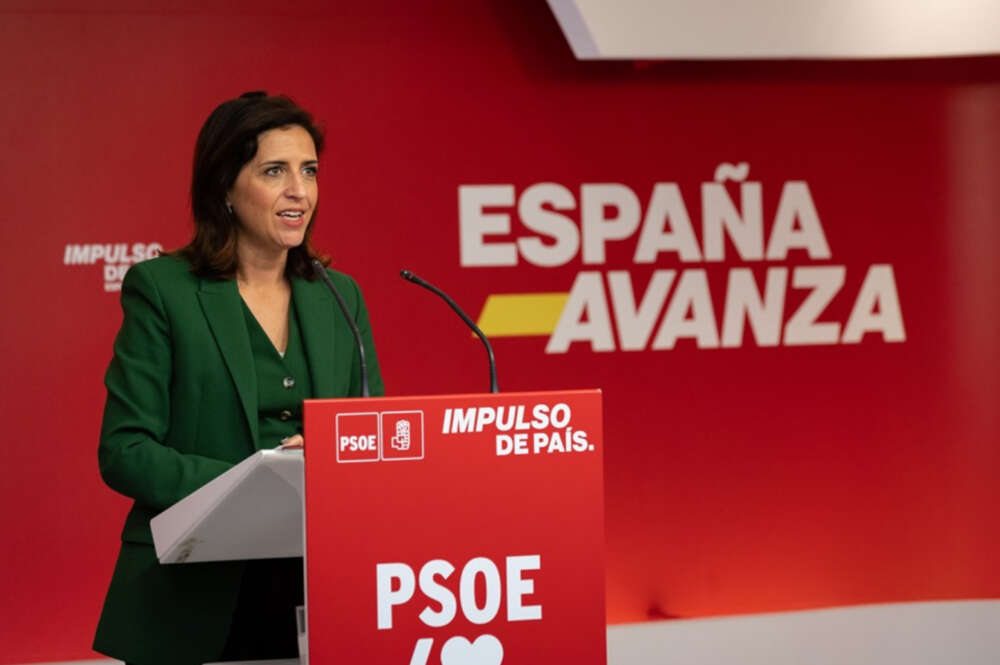 La portavoz de la Comisión Ejecutiva Federal del PSOE, Esther Peña. Foto: EFE.