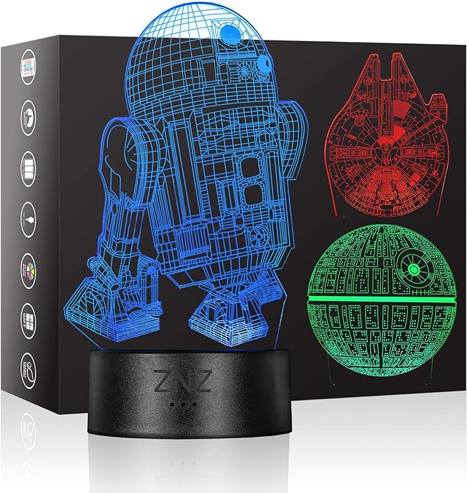 La lámpara LED 3D de Star Wars. Foto:  Amazon.