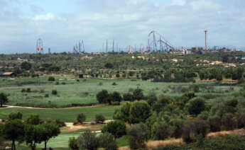 Vista de los terrenos próximos a Port Aventura en los que se instalará el complejo de Hard Rock en Tarragona. EFE/Jaume Sellart JAUME SELLART (EFE)