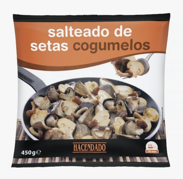 Salteado de setas ultracongeladas en Mercadona
