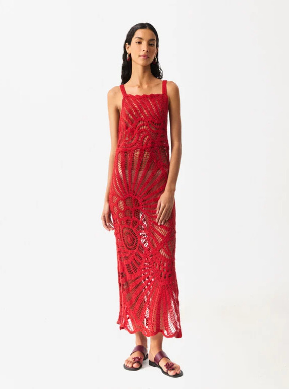 El vestido crochet de Parfois en color rojo