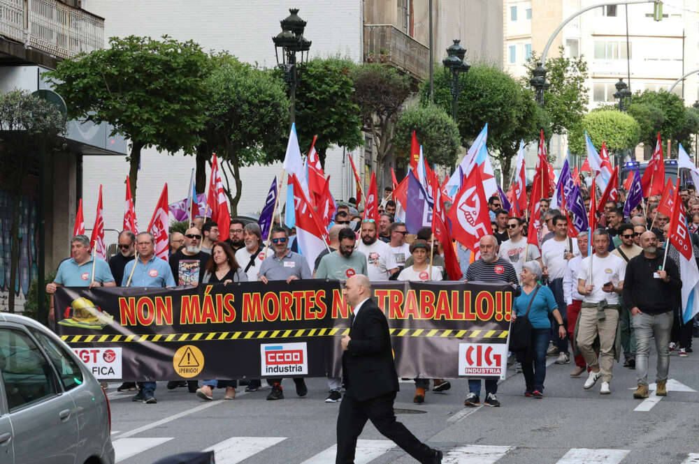 Manifestación sindicatos en Pontevedra