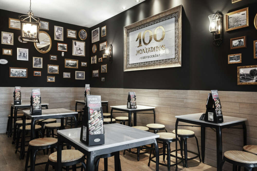 Restaurante 100 montaditos de la empresa Restalia.