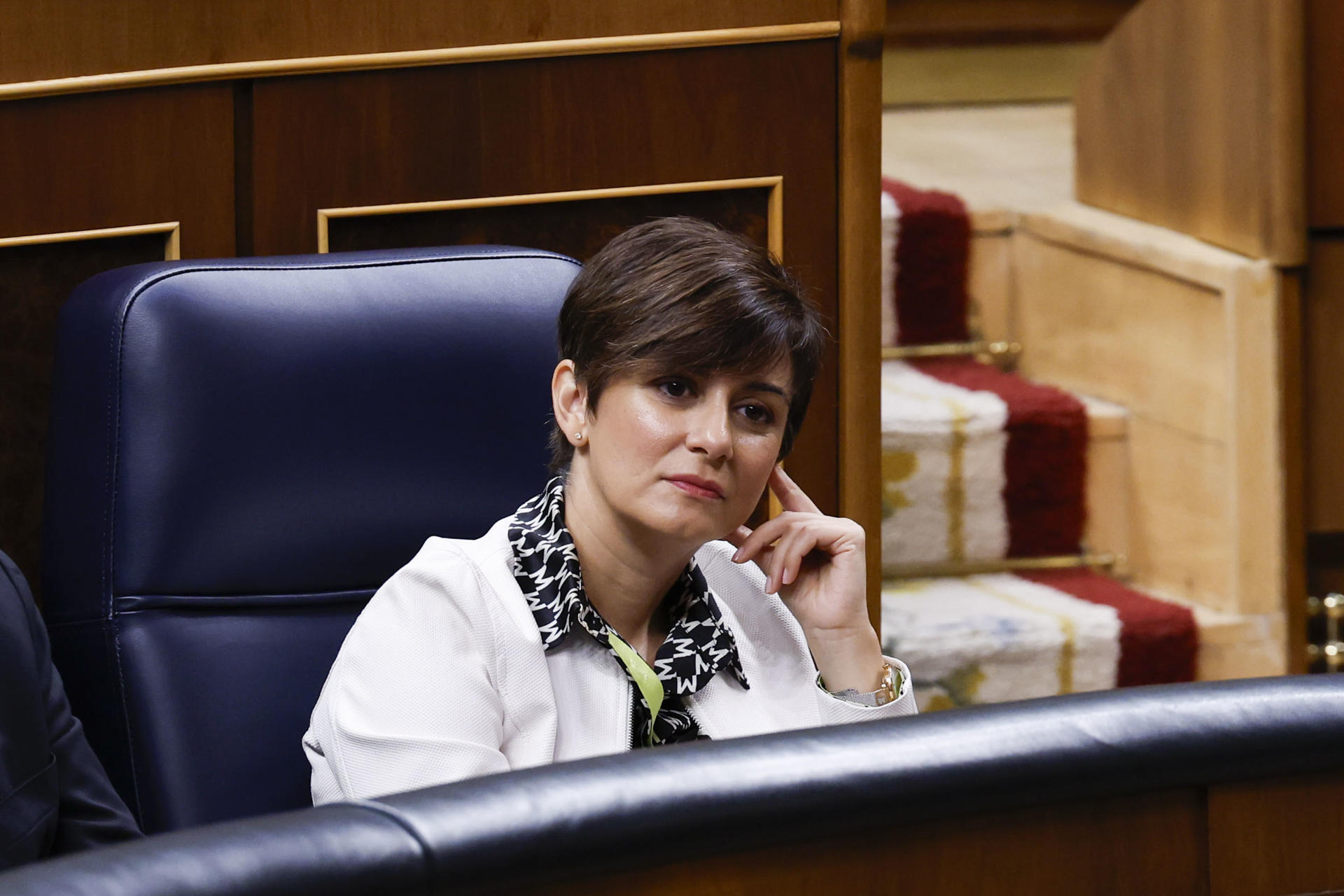 MADRID, 20/03/2024.- La ministra de Vivienda y Agenda Urbana, Isabel Rodríguez, asiste a la sesión de control al Gobierno este miércoles en el Congreso de los Diputados. EFE/ Javier Lizón