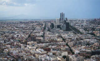 vista de arriba de Madrid
