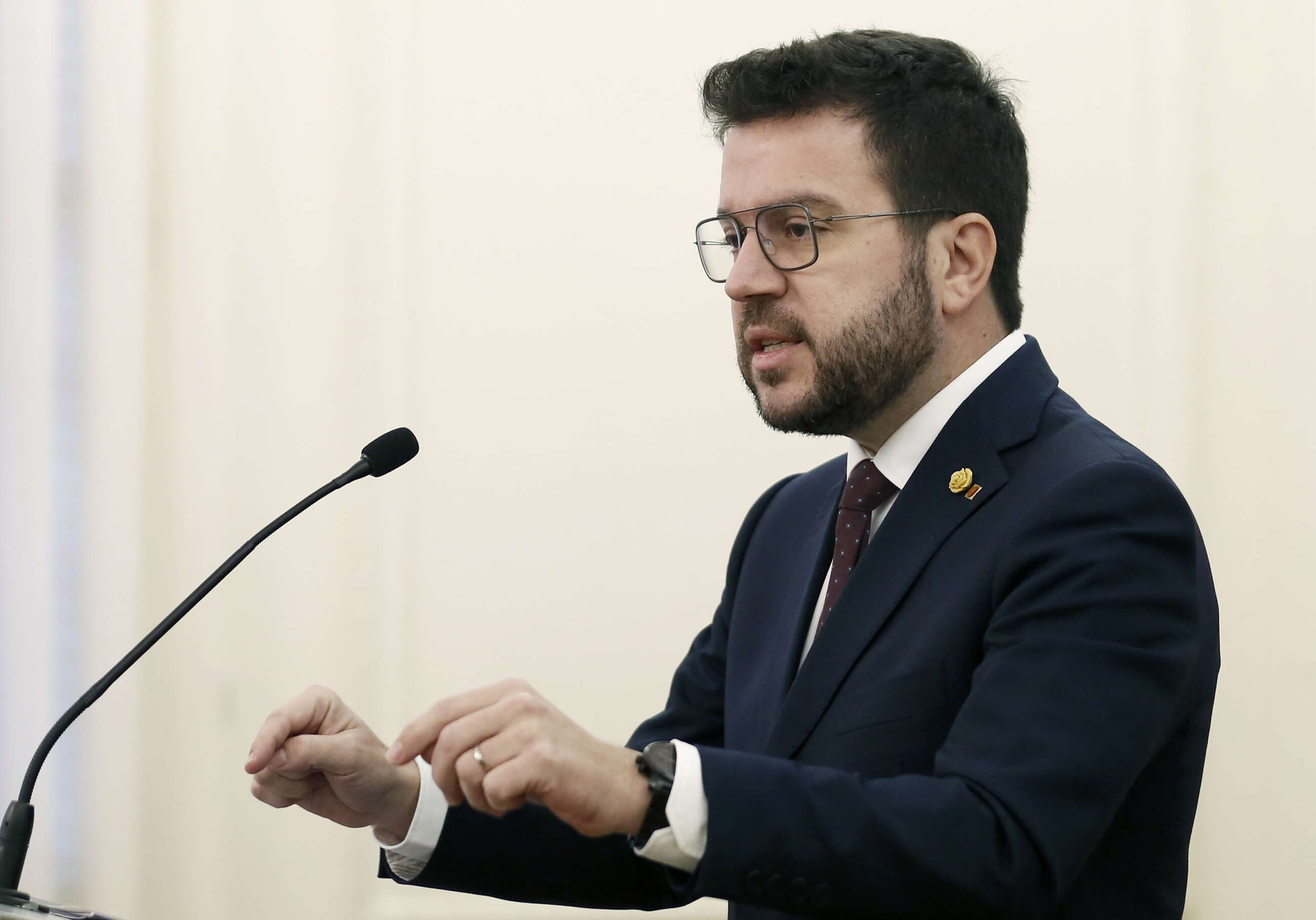 pere aragones en rueda de prensa