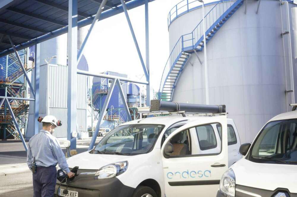 Un vehículo eléctrico de la flota de Endesa. Foto: Endesa.