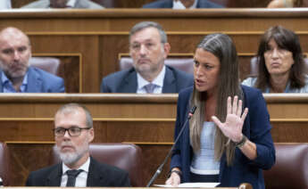 La portavoz de Junts en el Congreso, Miriam Nogueras, interviene durante una sesión de control al Gobierno, en el Congreso de los Diputados, a 11 de septiembre de 2024, en Madrid (España). La financiación singular para Cataluña pactada entre el PSC y ERC es uno de los temas clave de hoy de la primera sesión de control al Gobierno en el Congreso tras el periodo vacacional, con varias preguntas de PP y Junts a ministros del Gobierno. Alberto Ortega / Europa Press 11 SEPTIEMBRE 2024;CONGRESO;GOBIERNO;PRESUPUESTO;CONGRESO_;CONGRESO DIPUTADOS 11/9/2024