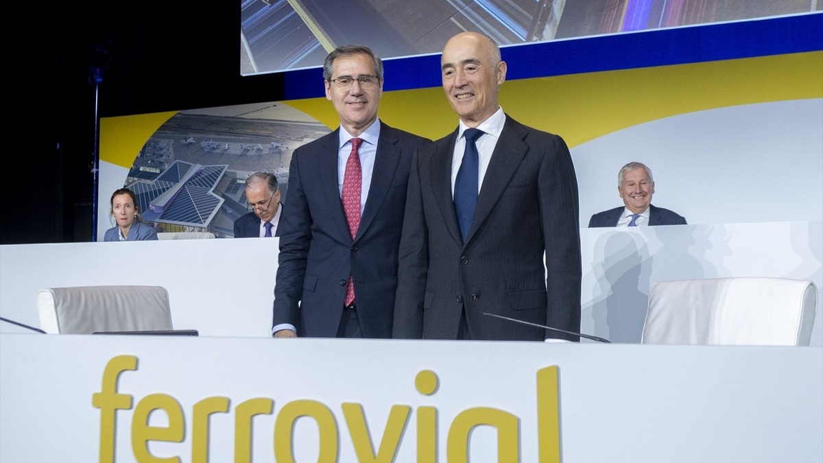 El consejero delegado de Ferrovial, Ignacio Madridejos y el presidente de Ferrovial, Rafael del Pino. Foto: Alberto Ortega / Europa Press.