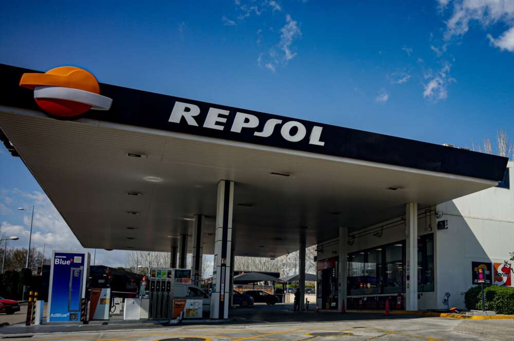 Una gasolinera de Repsol en Madrid.