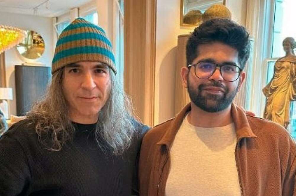 Chema Alonso, jefe de innovación de Telefónica, junto al CEO de Perplexity, Aravind Srinivas
