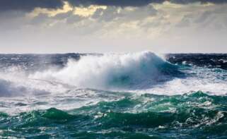 Mar embravecido durante una tormenta