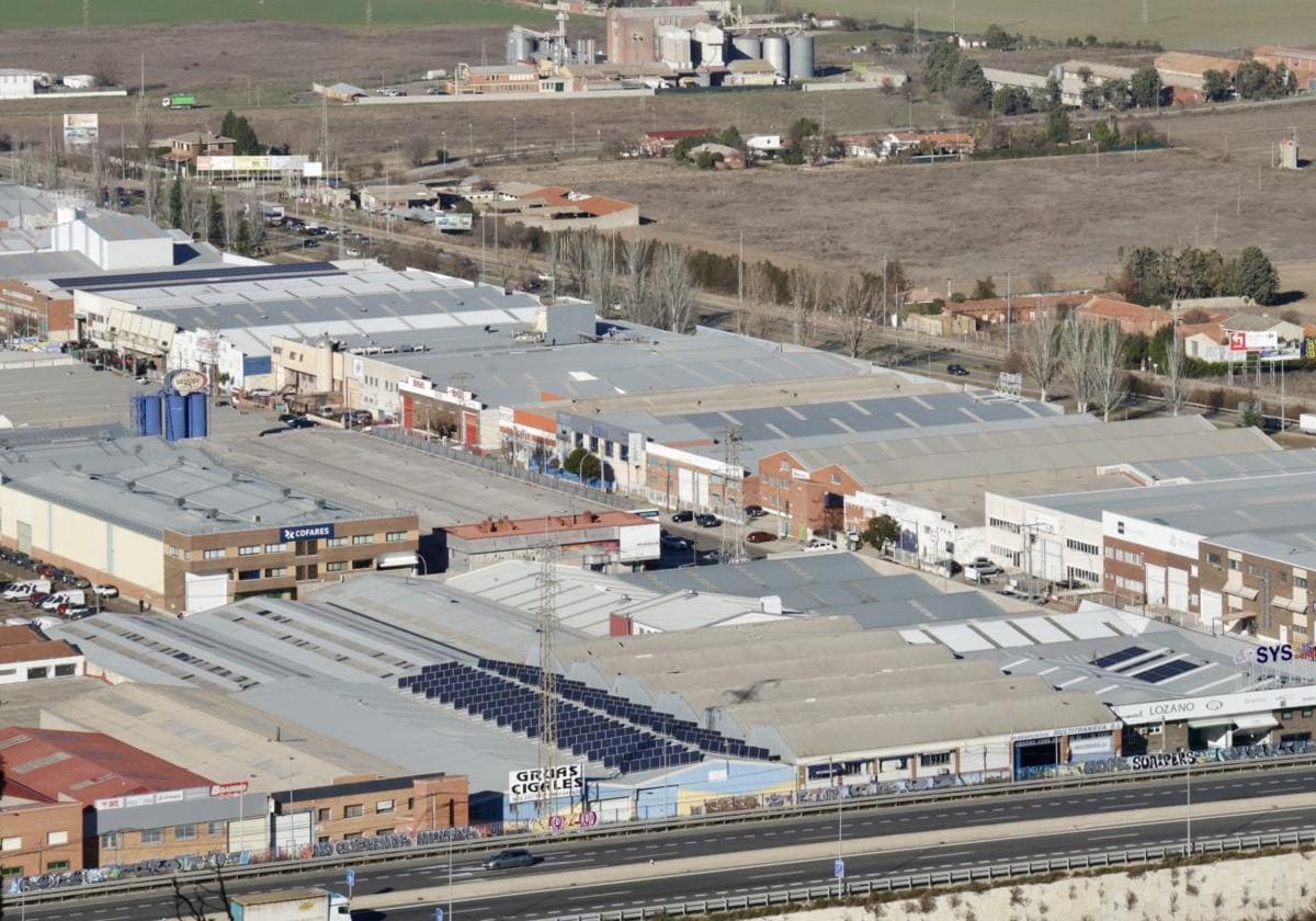 Panorámica del Polígono de San Cristóbal en  Valladolid, donde se ubica el centro de Vodafone 