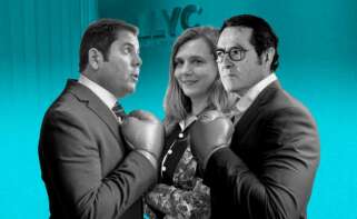 Gerardo Cuerva (Cepyme), Antonio Garamendi (CEOE) y Ángela de Miguel. ECONOMÍA DIGITAL