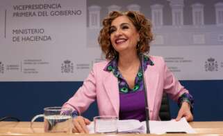 La vicepresidenta primera del Gobierno y ministra de Hacienda, María Jesús Montero, comparece ante los medios de comunicación.