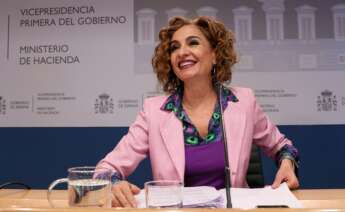 La vicepresidenta primera del Gobierno y ministra de Hacienda, María Jesús Montero, comparece ante los medios de comunicación.