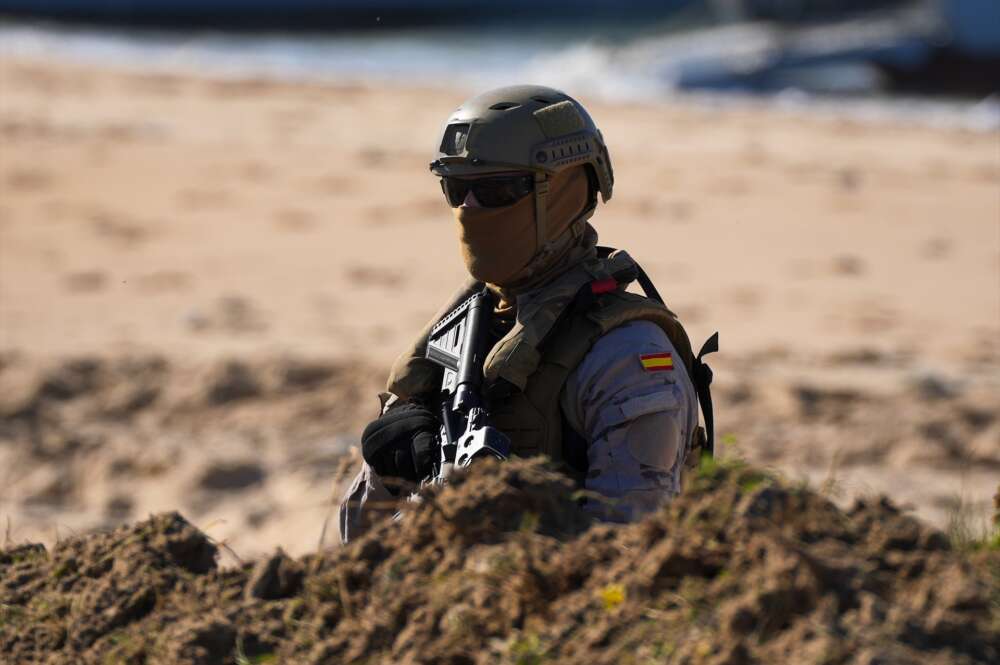 Imagen de una exhibición militar organizada por la Armada Española y la OTAN. Foto: Francisco J. Olmo / Europa Press 28/3/2025