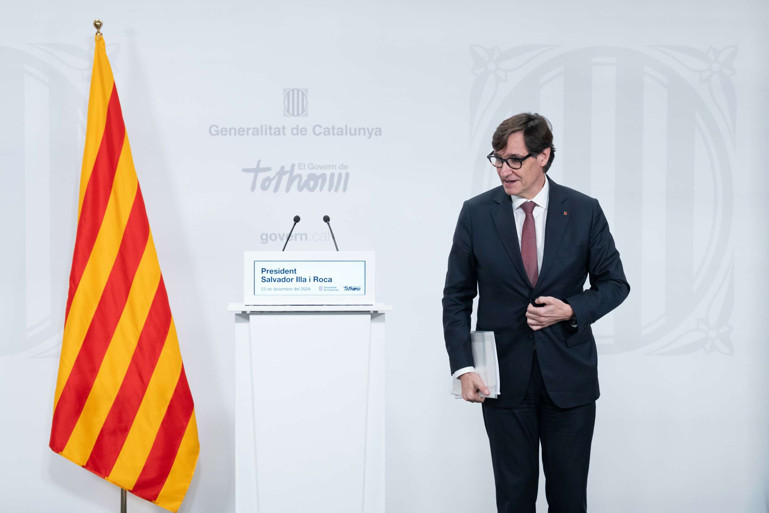 El presidente de la Generalitat de Cataluña, Salvador Illa.