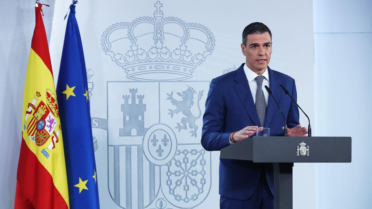 El presidente del Gobierno, Pedro Sánchez, en su segunda comparecencia frente al Gran Apagón