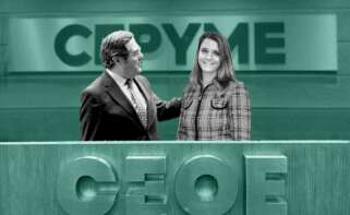 Antonio Garamendi (CEOE) y Ángela de Miguel (Cepyme)