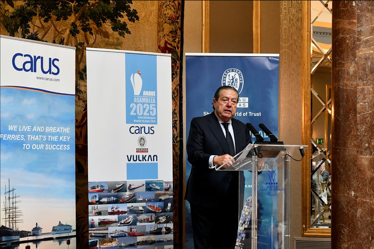 Vicente Boluda, durante su intervención en la Asamblea General de ANAVE 2025