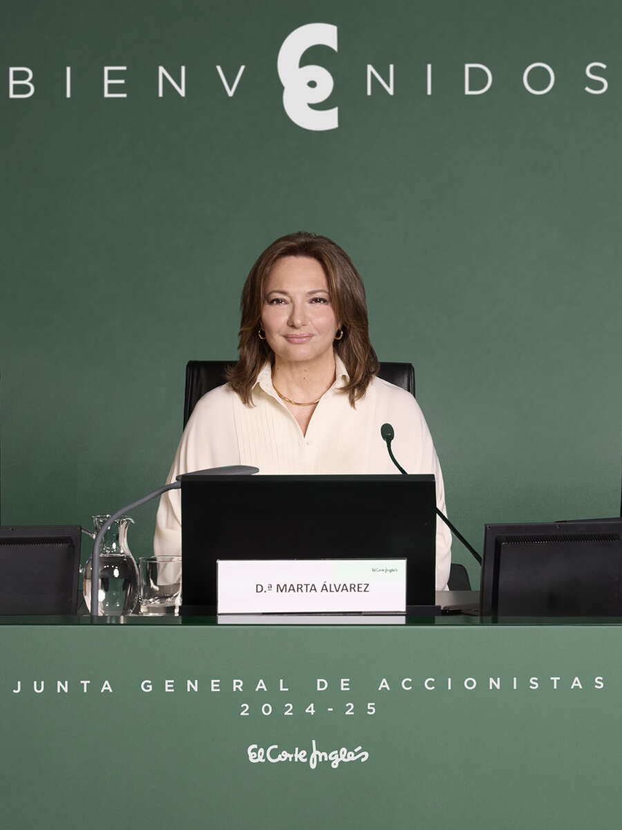 Marta Álvarez, presidenta de El Corte Inglés durante la junta general de accionistas 2025. Foto: El Corte Inglés