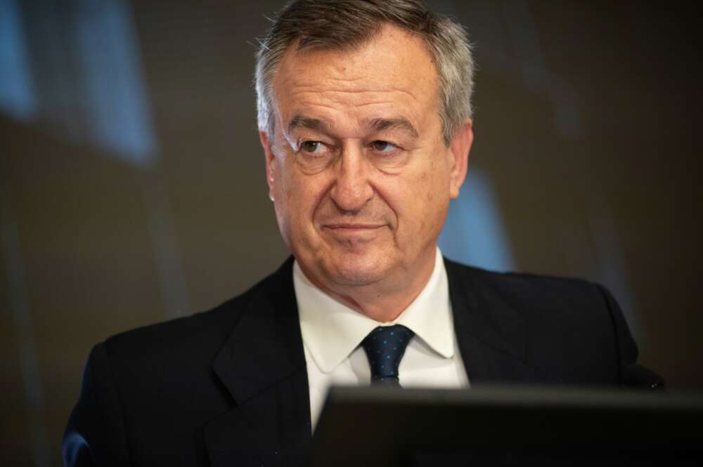 El consejero delegado de Banco Sabadell, César González-Bueno, durante la presentación del el plan estratégico y los resultados del segundo trimestre