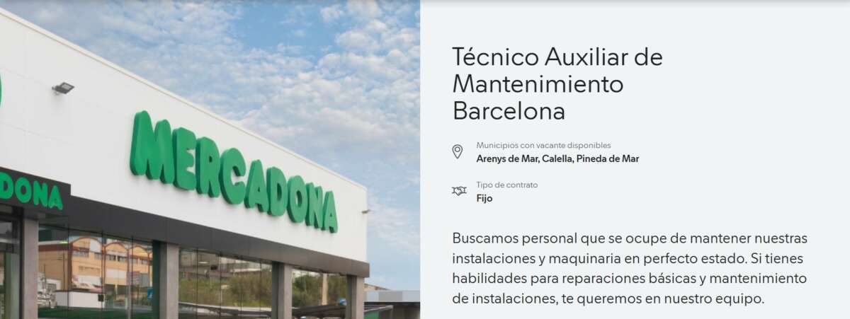 Mercadona ofrece empleo sin experiencia 