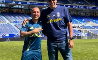 Arturo Elías Ayub junto al jugador del Real Oviedo Santi Cazorla. Foto: Instagram Arturo Elías