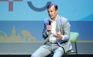 El CEO de MasOrange, Meinrad Spenger ,interviene en la inauguración la octava edición del 5G Fórum. Francisco J. Olmo / Europa Press