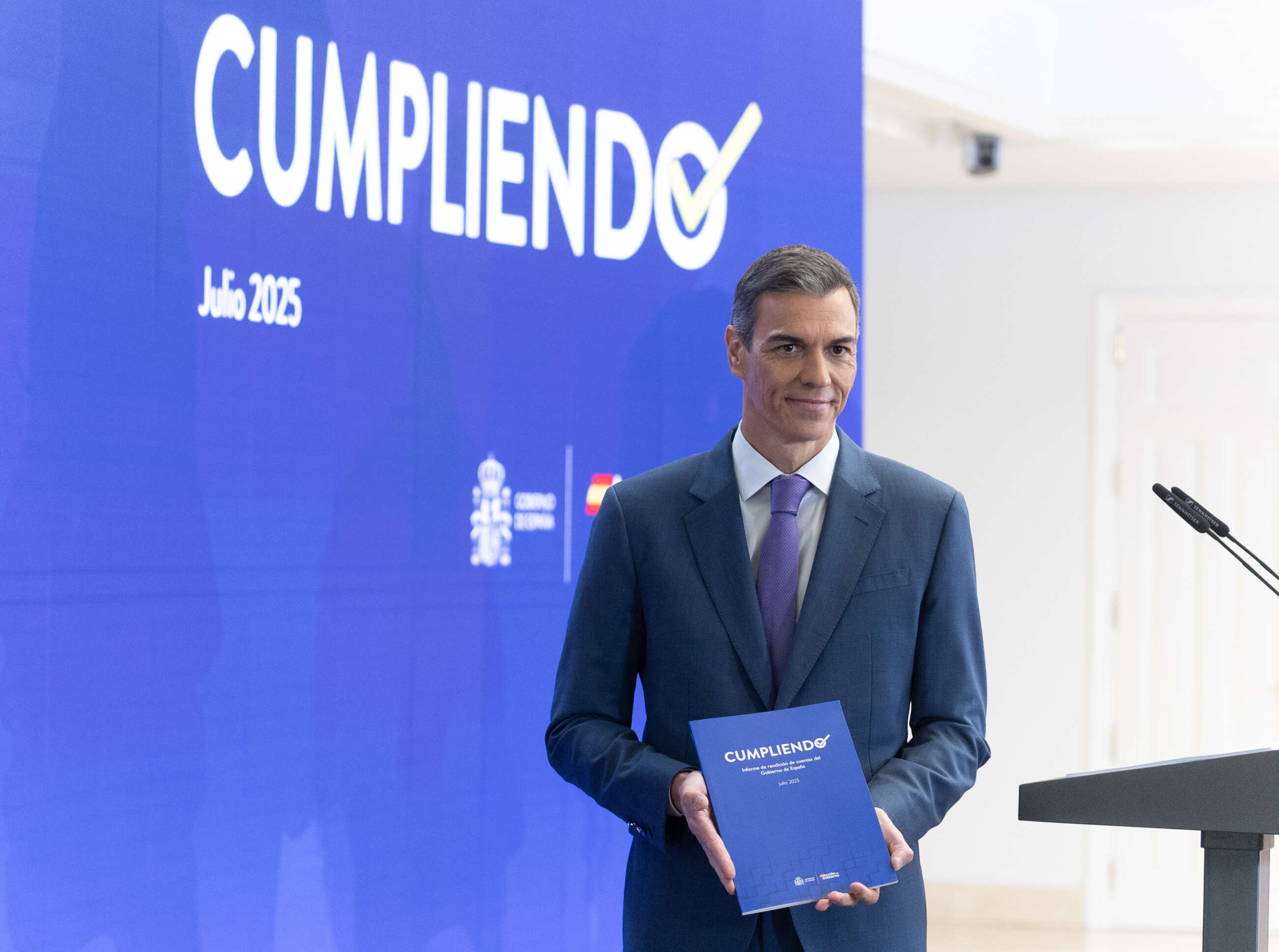 (Foto de ARCHIVO) El presidente del Gobierno, Pedro Sánchez, comparece ante los medios de comunicación para hacer balance del curso político, a 28 de julio de 2025, en Madrid (España). Eduardo Parra / Europa Press 28/7/2025