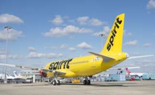 Uno de los aviones de la aerolínea Spirit
