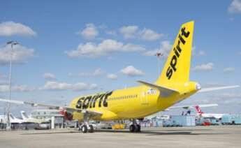 Uno de los aviones de la aerolínea Spirit