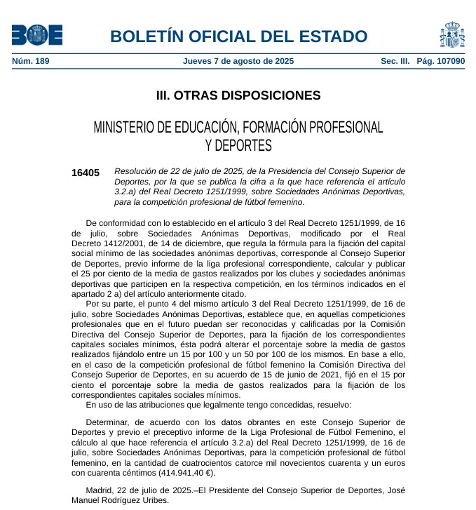 BOE jueves 7 de agosto