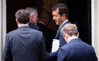 Escribano en Downing Street, Londres