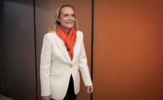 La consejera delegada de Bankinter, Gloria Ortiz, llega a una rueda de prensa para presentar los resultados obtenidos por Bankinter durante el primer trimestre de 2025, en la sede del grupo. Diego Radamés / Europa Press