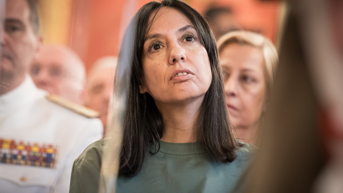 La directora general de la Guardia Civil, Mercedes González Fernández, durante el acto de imposición de Grandes Cruces al Mérito Militar