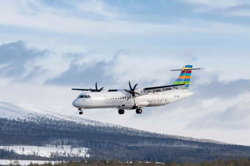 Uno de los aviones de Braathens